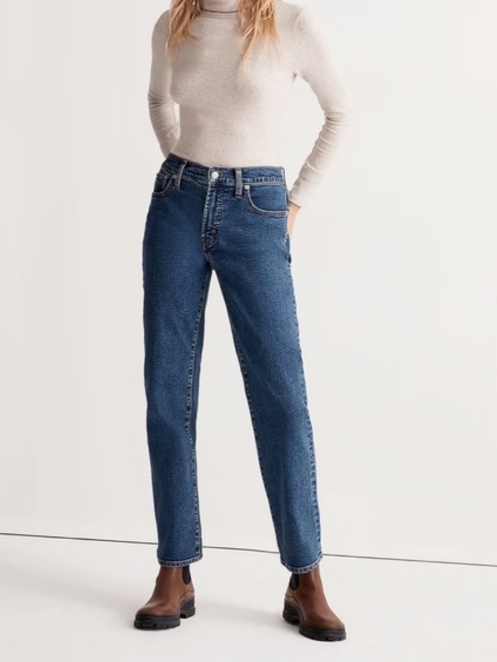 Madewell The Perfect Vintage Straight Jean in Bright Indigo Wash Size 30 Classic